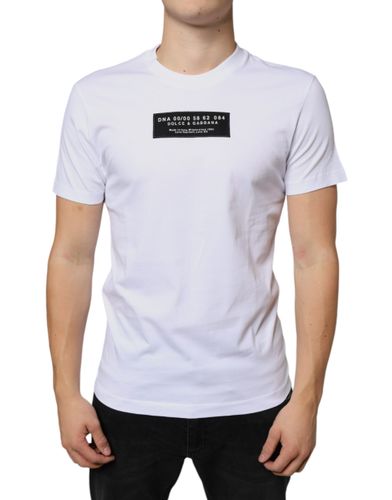 Cotton DG Applique Casual Men's T-shirt - Dolce & Gabbana - Modalova