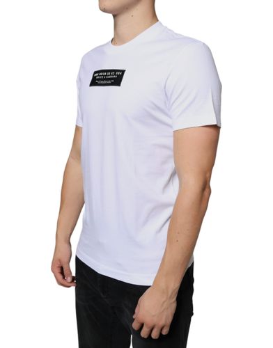Cotton DG Applique Casual Men's T-shirt - Dolce & Gabbana - Modalova