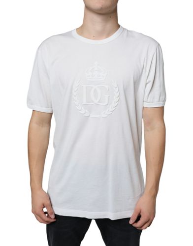 Logo Embossed Cotton Crewneck Men's T-shirt (Pre-Owned) - Dolce & Gabbana - Modalova