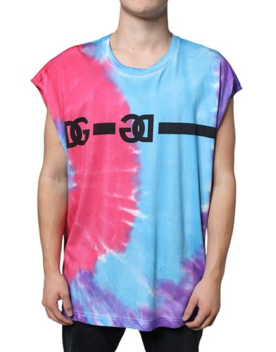 Tie Dye Cotton Sleeveless Men's T-shirt - Dolce & Gabbana - Modalova