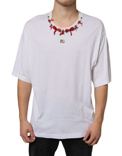 Cotton Necklace Embellished Men's T-shirt - Dolce & Gabbana - Modalova