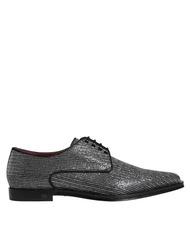 Silver Polyurethane Derby Formal Dress Men's Shoes - Dolce & Gabbana - Modalova