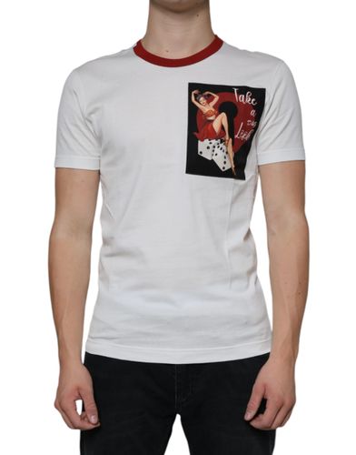 Graphic Print Cotton Crew Neck Men's T-shirt (Pre-Owned) - Dolce & Gabbana - Modalova
