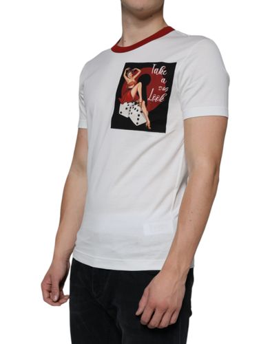 Graphic Print Cotton Crew Neck Men's T-shirt (Pre-Owned) - Dolce & Gabbana - Modalova