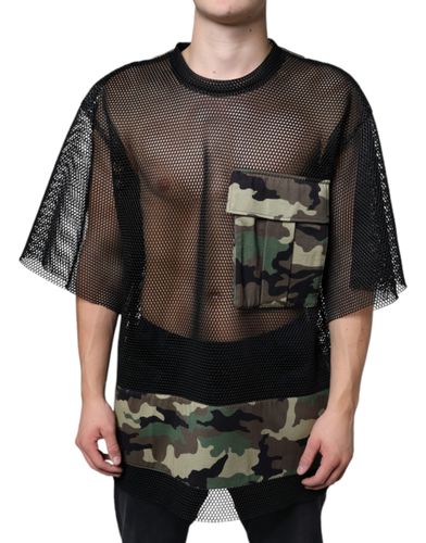 Mesh Camouflage Short Sleeves Men's T-shirt - Dolce & Gabbana - Modalova