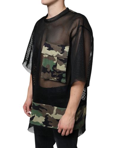 Mesh Camouflage Short Sleeves Men's T-shirt - Dolce & Gabbana - Modalova