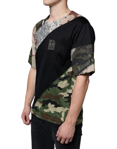 Camouflage Patchwork DG Royal Men's T-shirt (Pre-Owned) - Dolce & Gabbana - Modalova