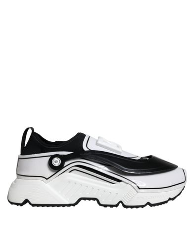 White Black Logo Plaque Daymaster Sneakers Men's Shoes - Dolce & Gabbana - Modalova