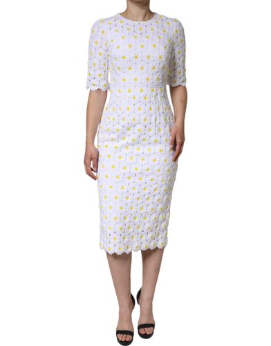 Daisy Macrame Lace Sheath Midi Women's Dress (Pre-Owned) - Dolce & Gabbana - Modalova