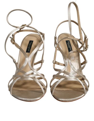 Leather Stiletto Heels Sandals Women's Shoes - Dolce & Gabbana - Modalova