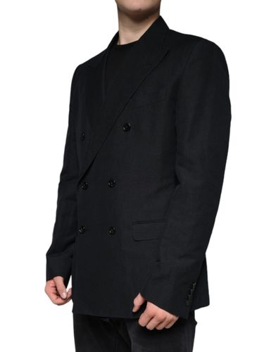 Linen Double Breasted Dress Men's Blazer - Dolce & Gabbana - Modalova
