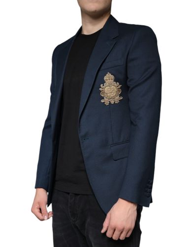 Wool Logo Single Breasted Coat Men's Blazer (Pre-Owned) - Dolce & Gabbana - Modalova