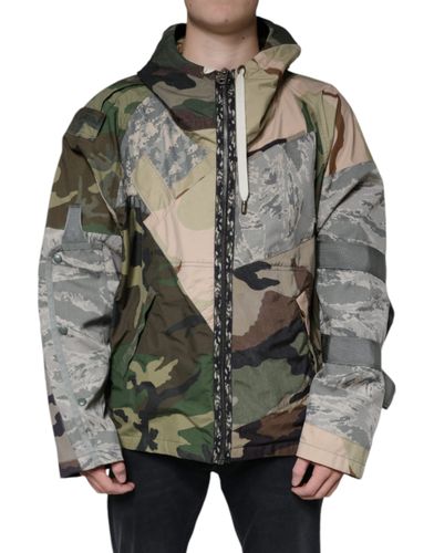 Camouflage Full Zip Hooded Men's Jacket (Pre-Owned) - Dolce & Gabbana - Modalova