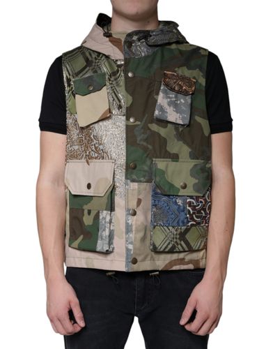 Patchwork Hooded Vest Men's Jacket - Dolce & Gabbana - Modalova