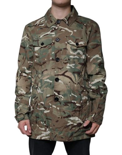 Camouflage Collared Coat Men's Jacket (Pre-Owned) - Dolce & Gabbana - Modalova