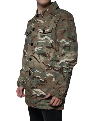 Camouflage Collared Coat Men's Jacket (Pre-Owned) - Dolce & Gabbana - Modalova