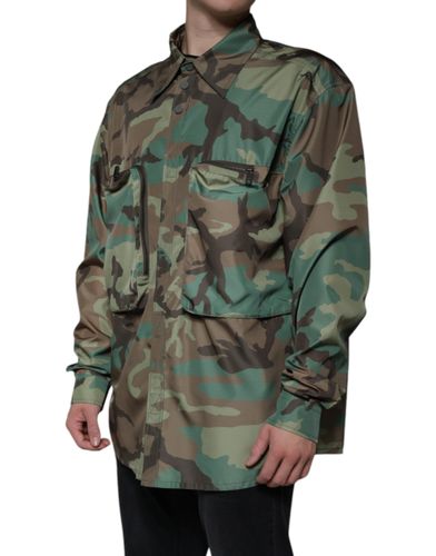 Camouflage Button Down Men's Shirt (Pre-Owned) - Dolce & Gabbana - Modalova