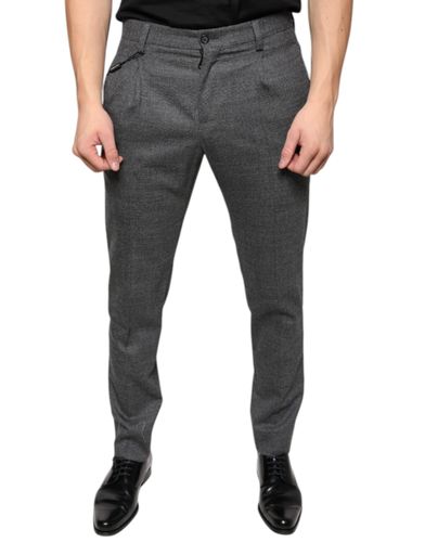 Check Tartan Wool Skinny Men's Pants - Dolce & Gabbana - Modalova