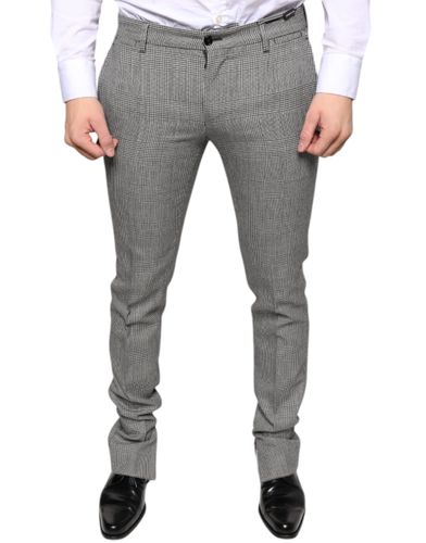 Check Tartan Wool Skinny Men's Pants - Dolce & Gabbana - Modalova
