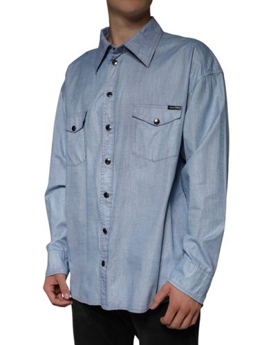 Cotton Button Down Casual Men's Shirt - Dolce & Gabbana - Modalova
