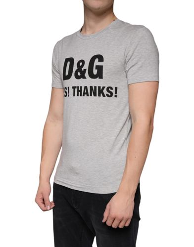 Logo Print Crewneck Short Sleeve Men's T-shirt - Dolce & Gabbana - Modalova