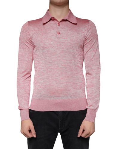 Polyester Long Sleeve Men Polo Men's T-shirt - Dolce & Gabbana - Modalova