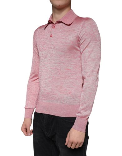 Polyester Long Sleeve Men Polo Men's T-shirt - Dolce & Gabbana - Modalova