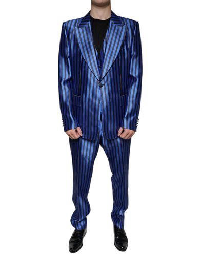 Metallic Stripes Formal 3 Piece Men's Suit (Pre-Owned) - Dolce & Gabbana - Modalova