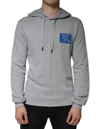 Cotton Logo Hooded Sweatshirt Men's Sweater - Dolce & Gabbana - Modalova