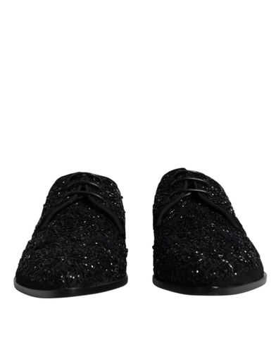 Embellished Suede Derby Formal Men's Shoes - Dolce & Gabbana - Modalova