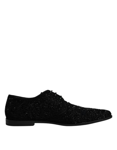 Embellished Suede Derby Formal Men's Shoes - Dolce & Gabbana - Modalova