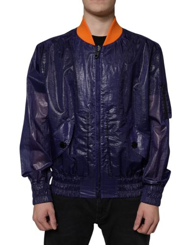 Cotton Stretch Full Zip Bomber Men's Jacket - Dolce & Gabbana - Modalova