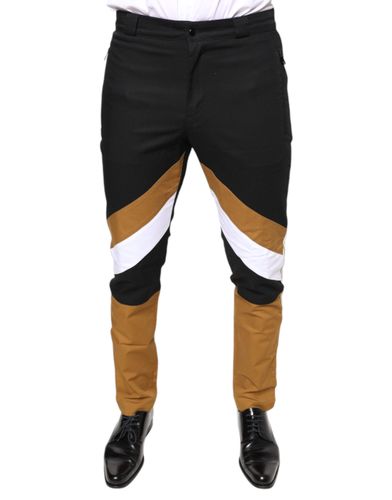 Stripe Skinny Cotton Men's Pants - Dolce & Gabbana - Modalova