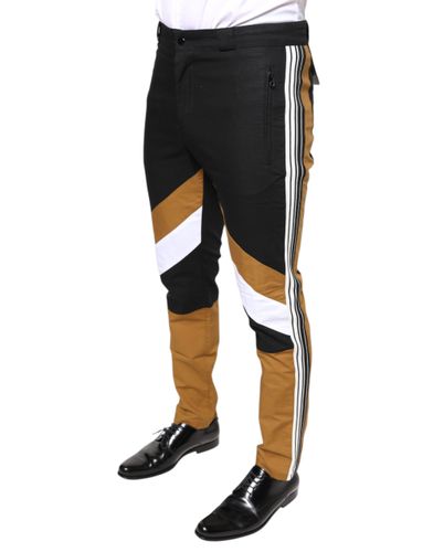 Stripe Skinny Cotton Men's Pants - Dolce & Gabbana - Modalova
