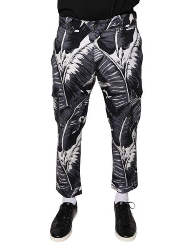 Banana Leaf Cotton Stretch Capri Men's Pants - Dolce & Gabbana - Modalova