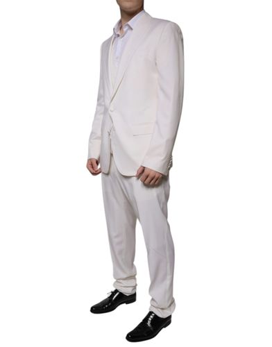 Wool Silk 3 Piece SlimFit Formal Men's Suit - Dolce & Gabbana - Modalova