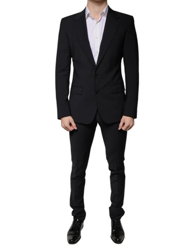 Wool 3 Piece Slim Fit Formal Men Men's Suit - Dolce & Gabbana - Modalova