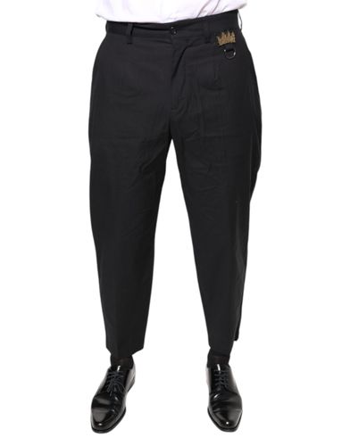 Crown Cotton Dress Men's Pants - Dolce & Gabbana - Modalova