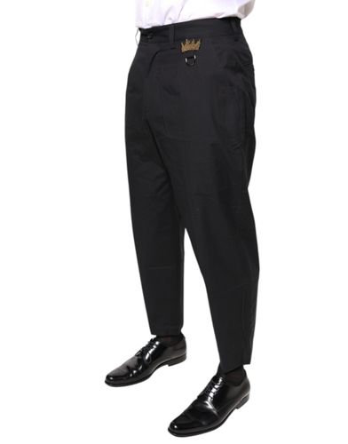 Crown Cotton Dress Men's Pants - Dolce & Gabbana - Modalova