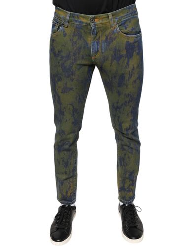 Cotton Dye Slim Fit Men Denim Men's Jeans - Dolce & Gabbana - Modalova