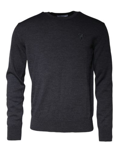 Wool Crew Neck Pullover Men's Sweater - Dolce & Gabbana - Modalova