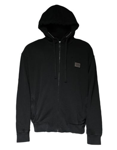Logo Plaque Hooded Full Zip Men's Sweater (Pre-Owned) - Dolce & Gabbana - Modalova