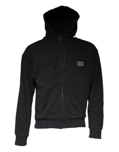 Logo Plaque Hooded Full Zip Men's Sweater (Pre-Owned) - Dolce & Gabbana - Modalova