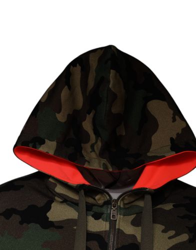 Camouflage Hooded Men Sweatshirt Men's Sweater - Dolce & Gabbana - Modalova