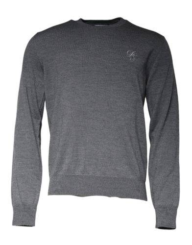 Wool Crew Neck Pullover Men's Sweater - Dolce & Gabbana - Modalova
