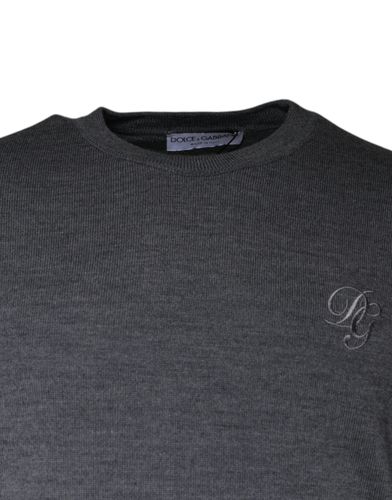 Wool Crew Neck Pullover Men's Sweater - Dolce & Gabbana - Modalova