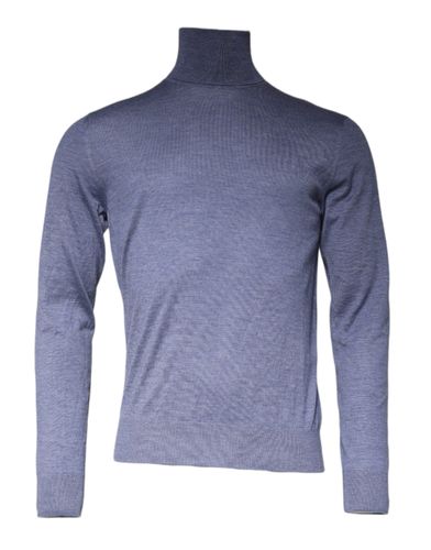 Blue Long Sleeve Turtleneck Pullover Men's Sweater (Pre-Owned) - Dolce & Gabbana - Modalova