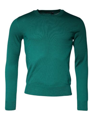 Wool Knit Crew Neck Pullover Men's Sweater - Dolce & Gabbana - Modalova