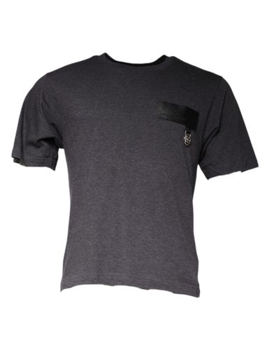 Logo Patch Cotton Crew Neck Men's T-shirt (Pre-Owned) - Dolce & Gabbana - Modalova