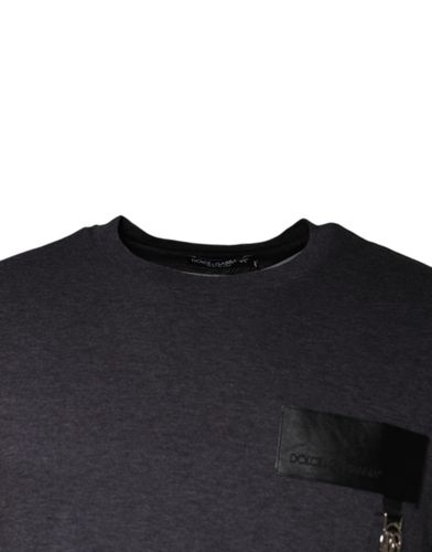 Logo Patch Cotton Crew Neck Men's T-shirt (Pre-Owned) - Dolce & Gabbana - Modalova